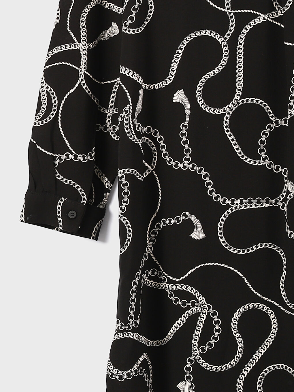 Collared Neck Patterned Women's Tunic-3