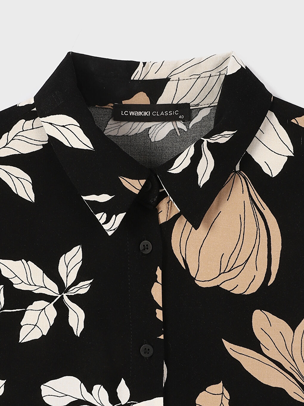 Tunique à motifs pour Femmes à col de chemise-2