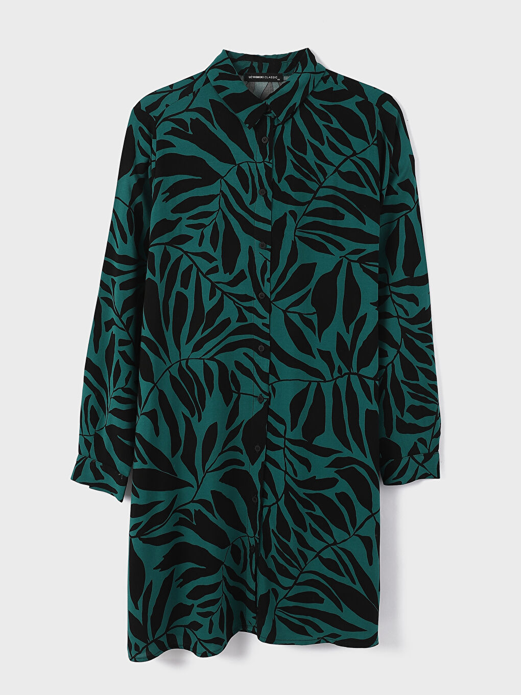 Collared Neck Patterned Women's Tunic