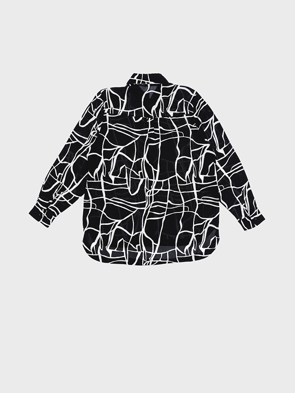 Patterned Long Sleeve Women's Shirt-2