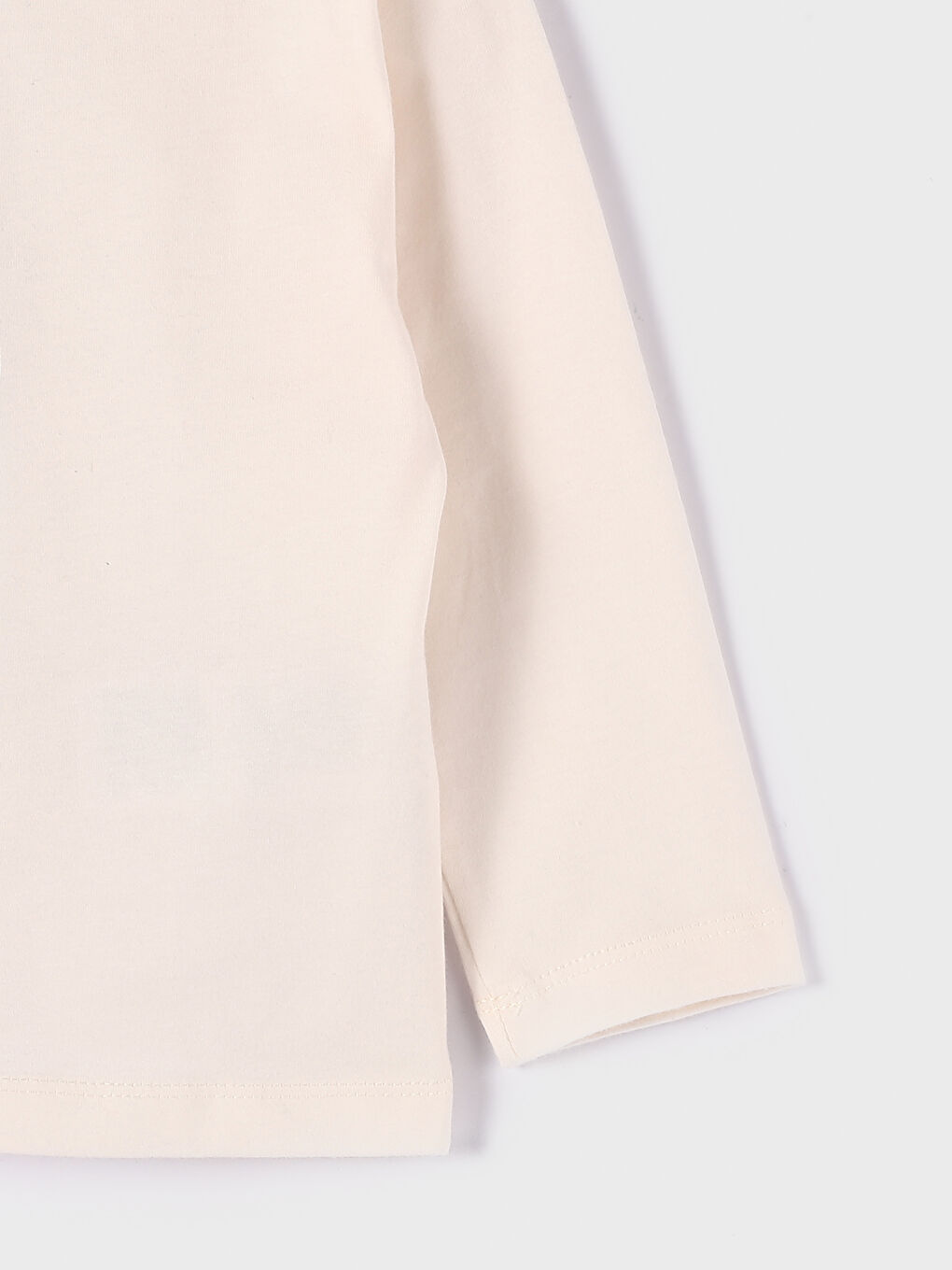 Crew Neck Printed Long Sleeve Girls' T-Shirt-3