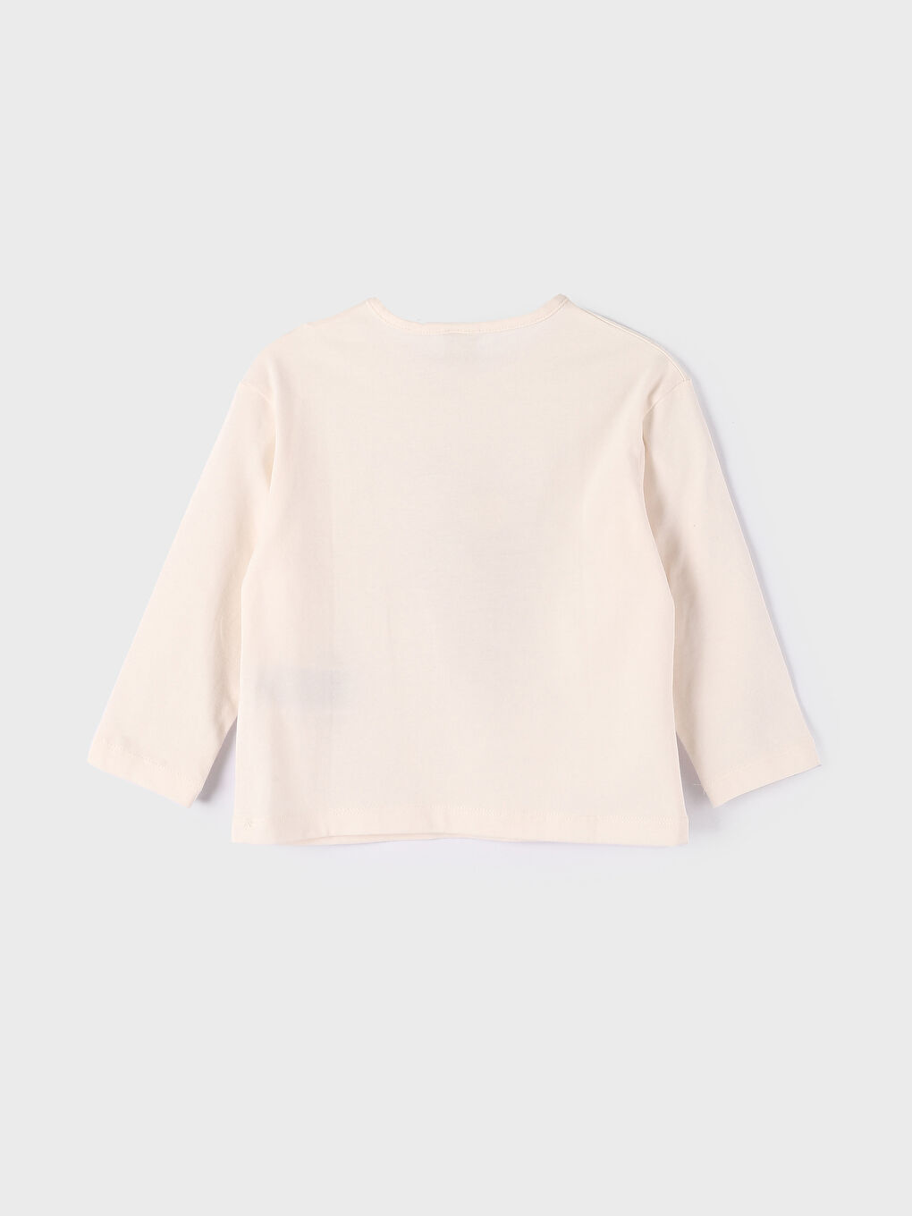 Crew Neck Printed Long Sleeve Girls' T-Shirt-1