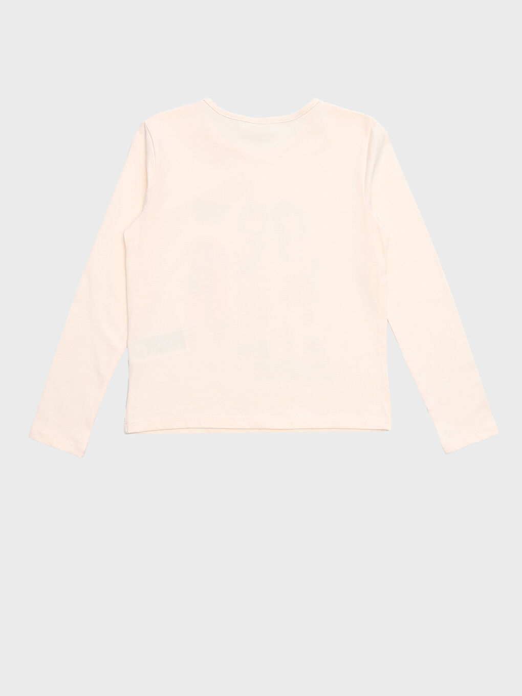 Crew Neck Printed Long Sleeve Girls' T-Shirt-1