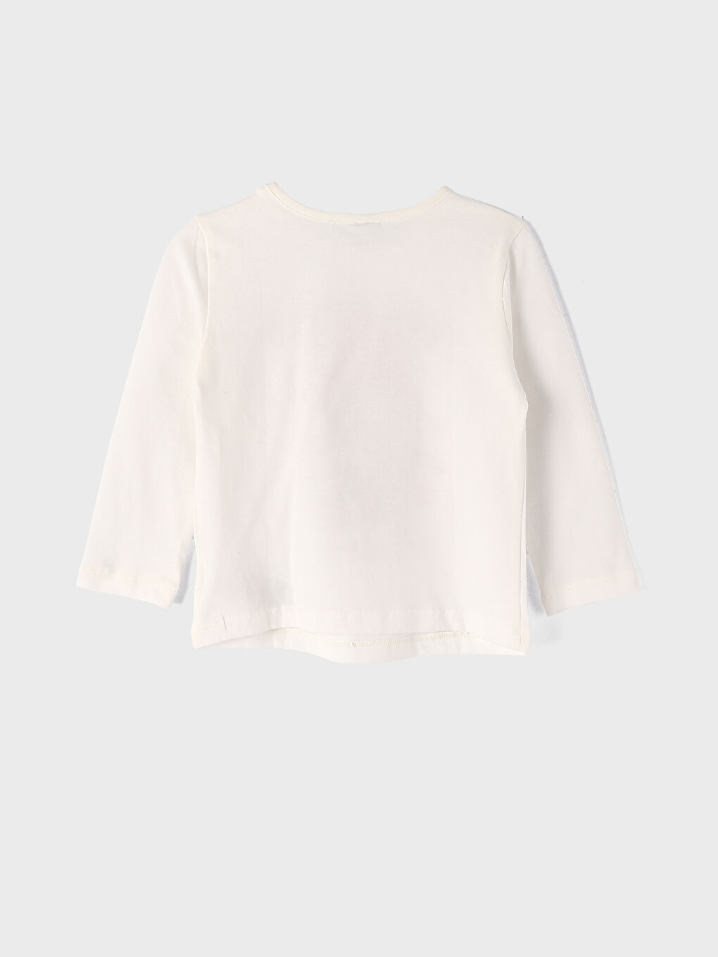 Crew Neck Printed Long Sleeve Girls' T-Shirt-3