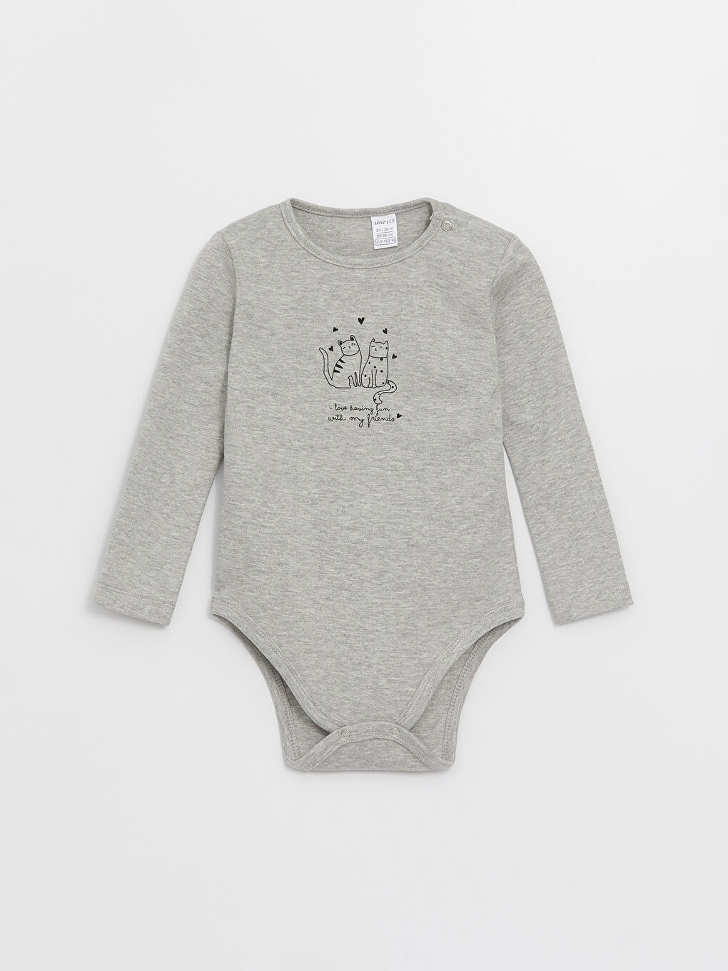 Printed Baby Girl Snap Fastener Bodysuit