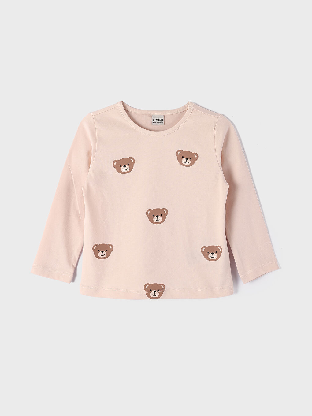 Crew Neck Embroidered Long Sleeve Girls' T-Shirt