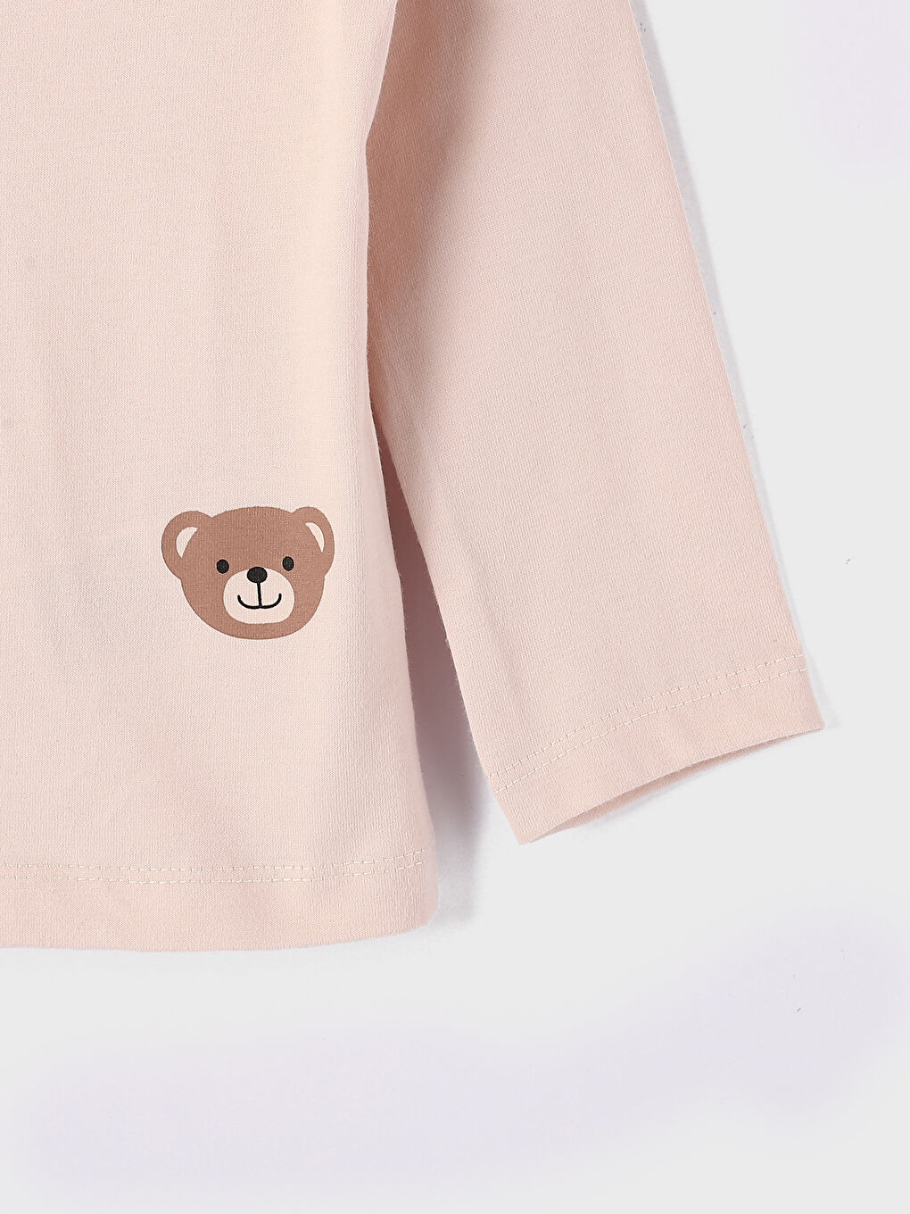 Crew Neck Embroidered Long Sleeve Girls' T-Shirt-1