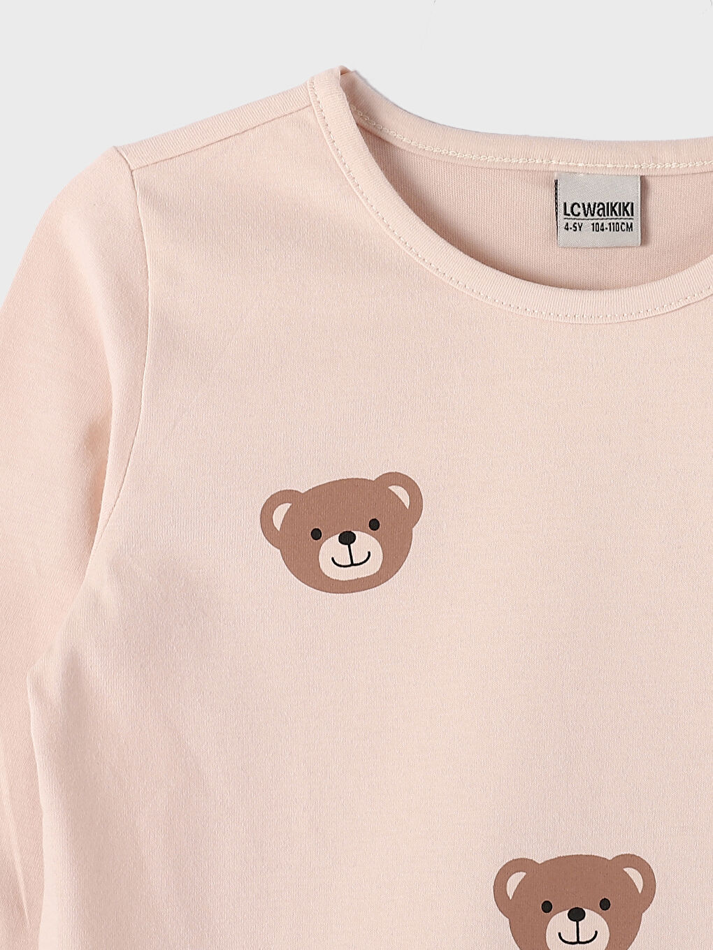 Crew Neck Embroidered Long Sleeve Girls' T-Shirt-2