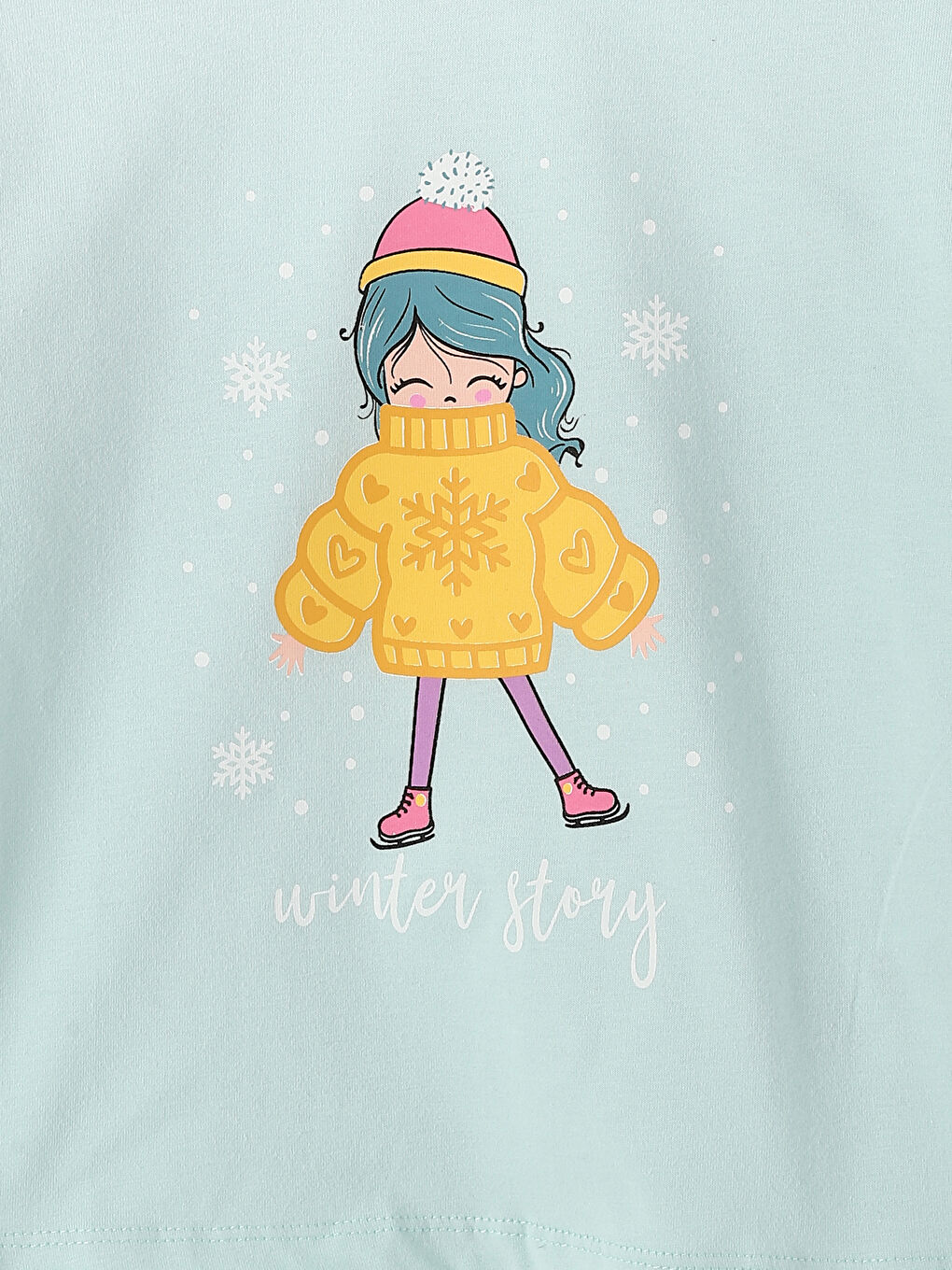 Crew Neck Printed Baby Girls' T-Shirt-2