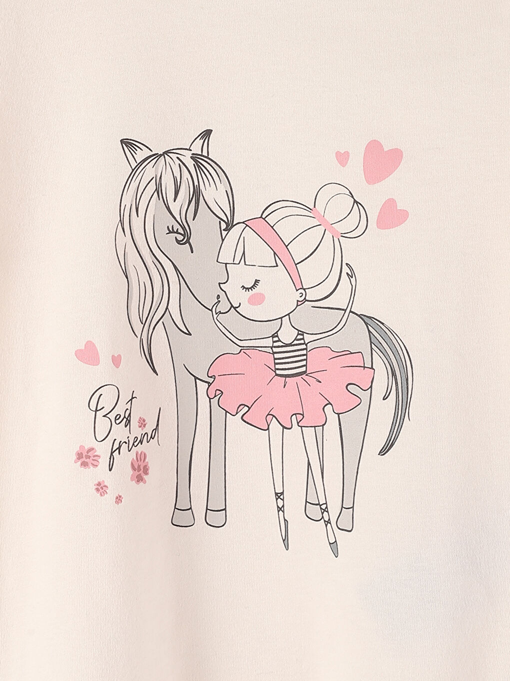 Crew Neck Long Sleeve Printed Girls' T-Shirt-2