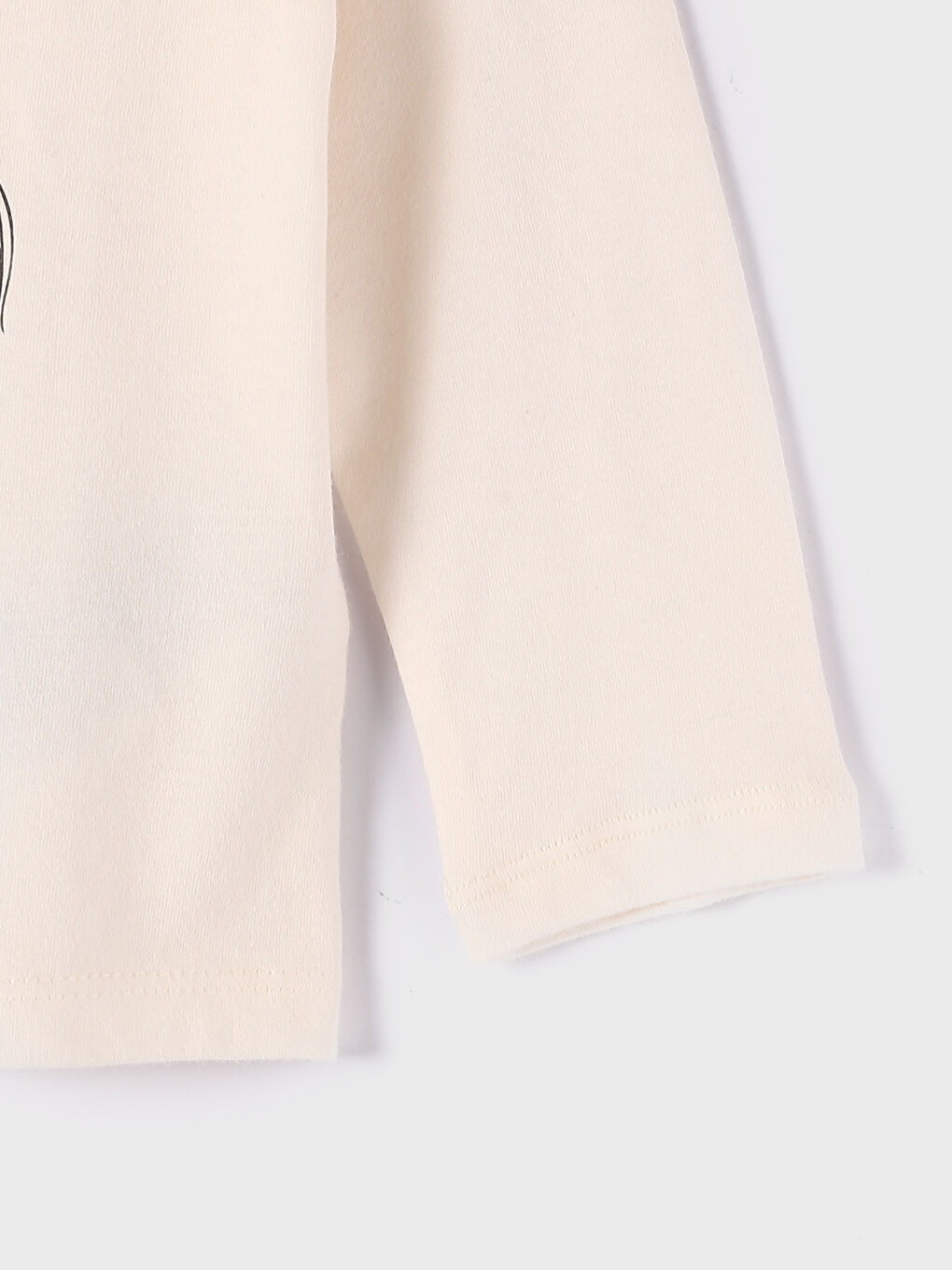 Crew Neck Long Sleeve Printed Girls' T-Shirt-3