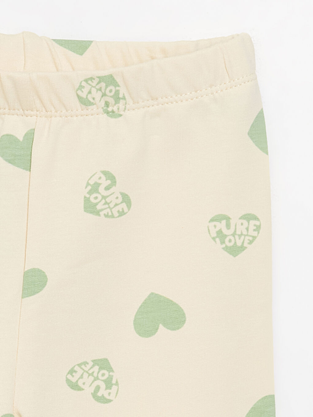 Yeşil Beli Lastikli Baskılı Kız Bebek Tayt 2'li-5