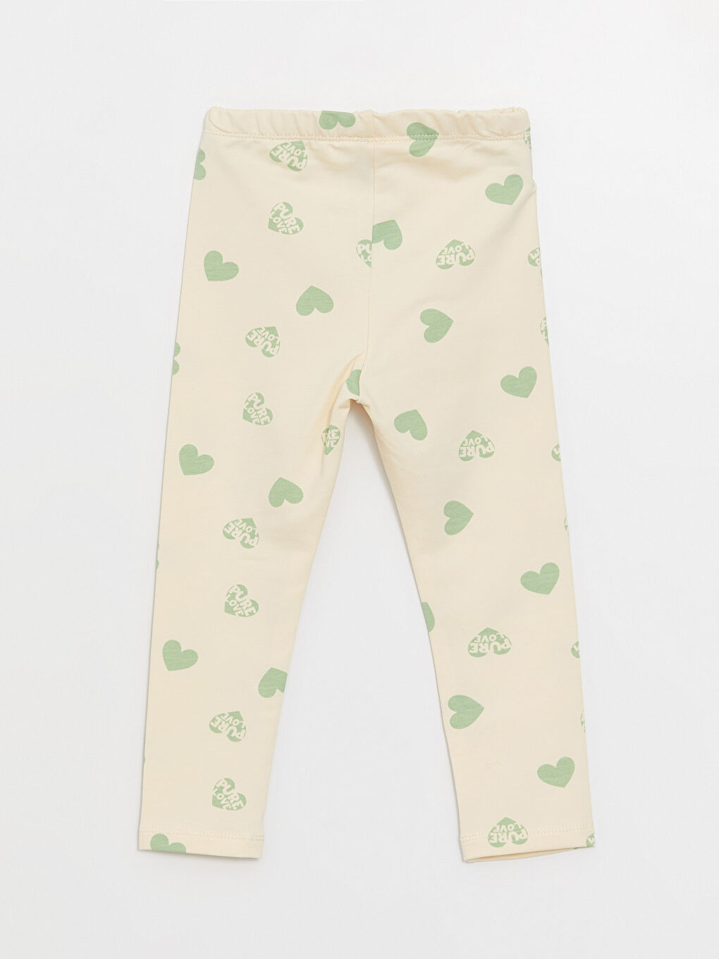 Yeşil Beli Lastikli Baskılı Kız Bebek Tayt 2'li-6