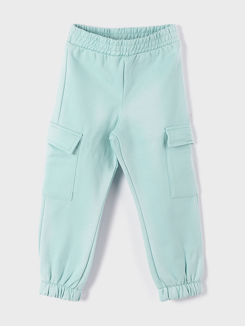 بنطلون رياضي للبنات بخصر مرن بسيط-1