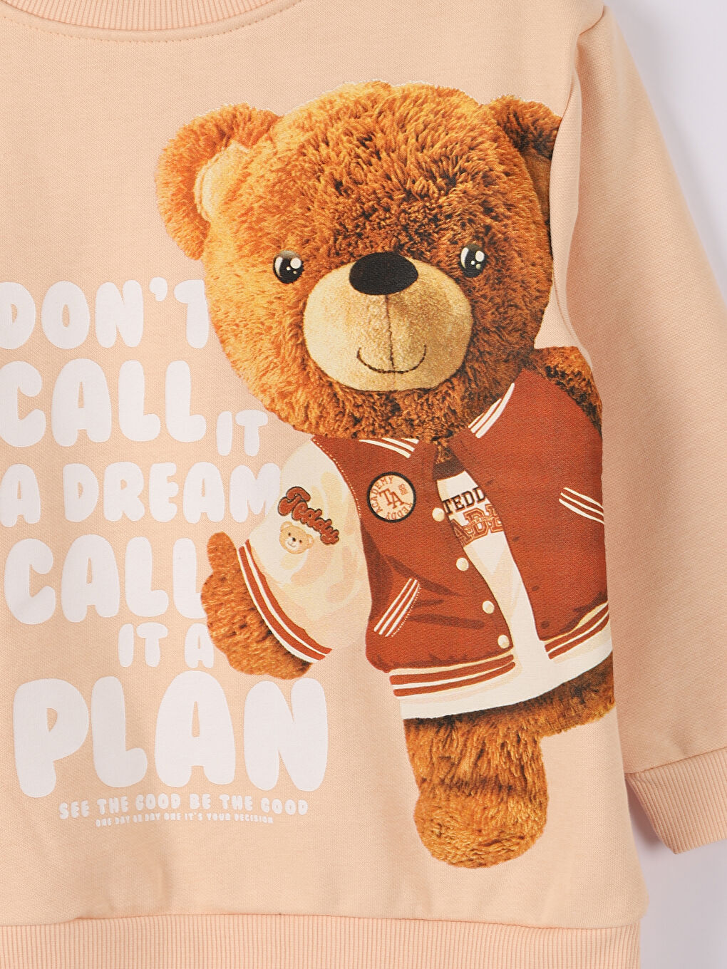 Crew Neck Printed Long Sleeve Girls' Sweatshirt-2