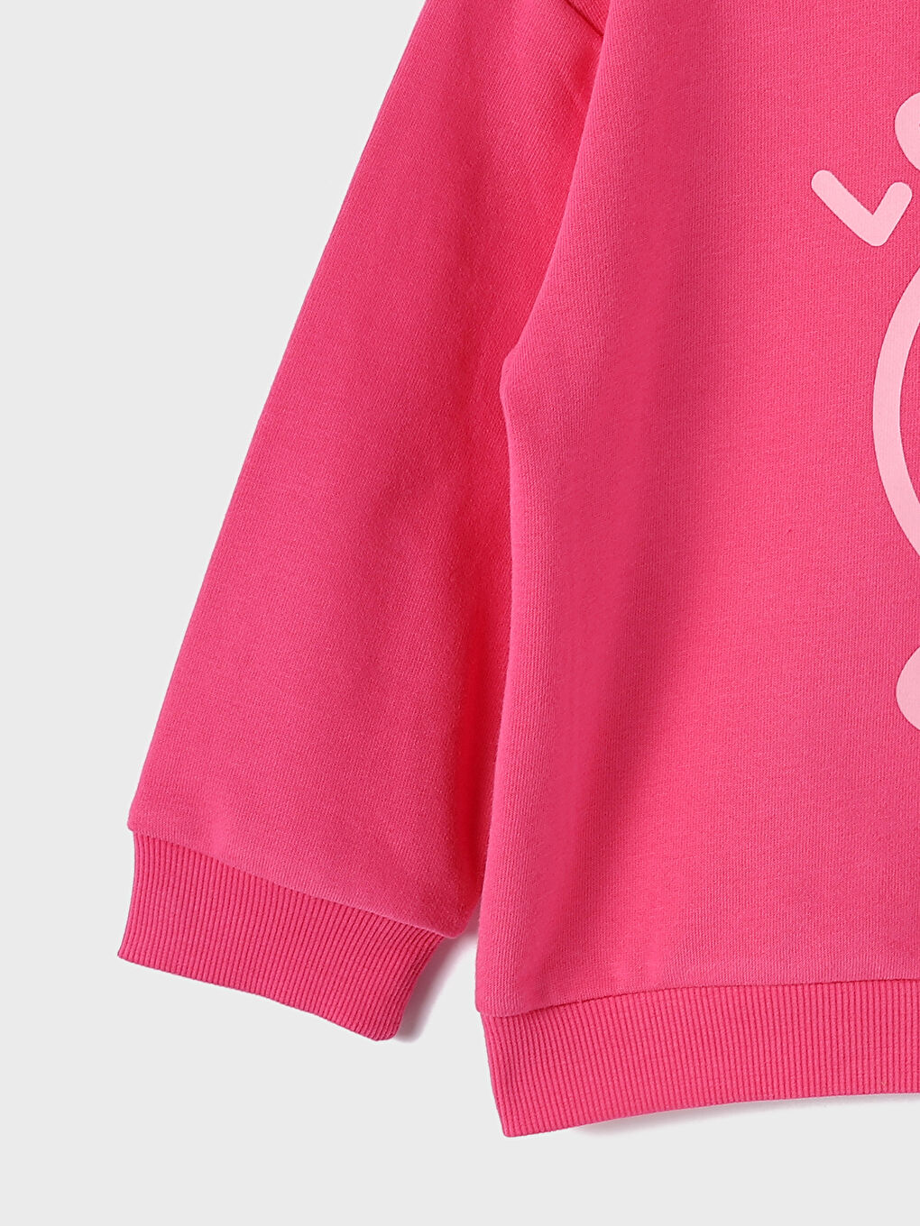 Crew Neck Printed Long Sleeve Girls' Sweatshirt-3