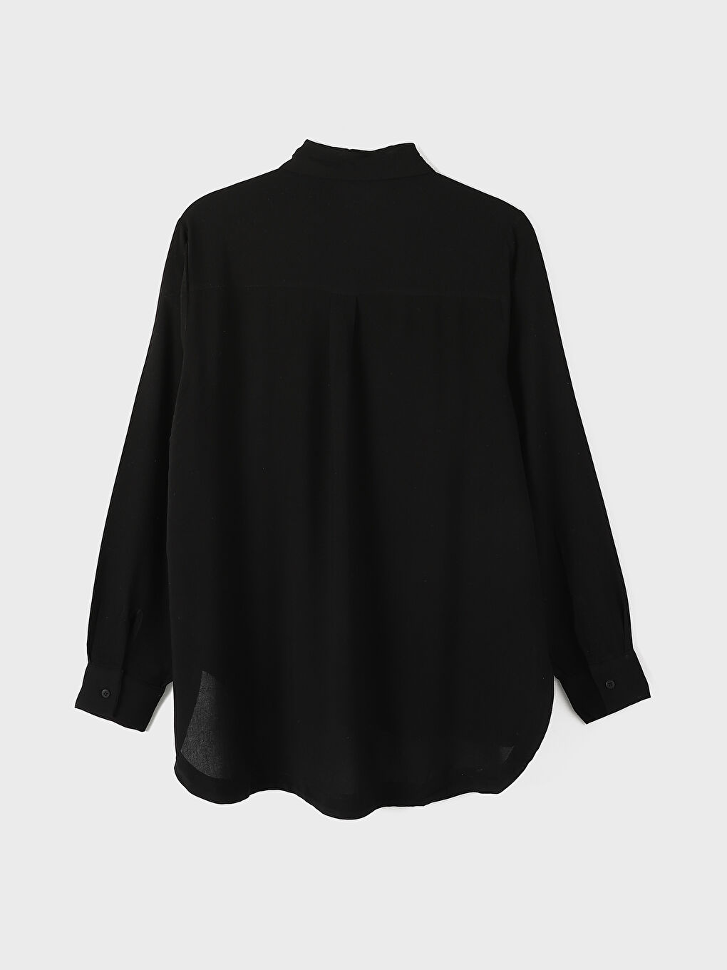 Plain Long Sleeve Oversize Women's Shirt-1