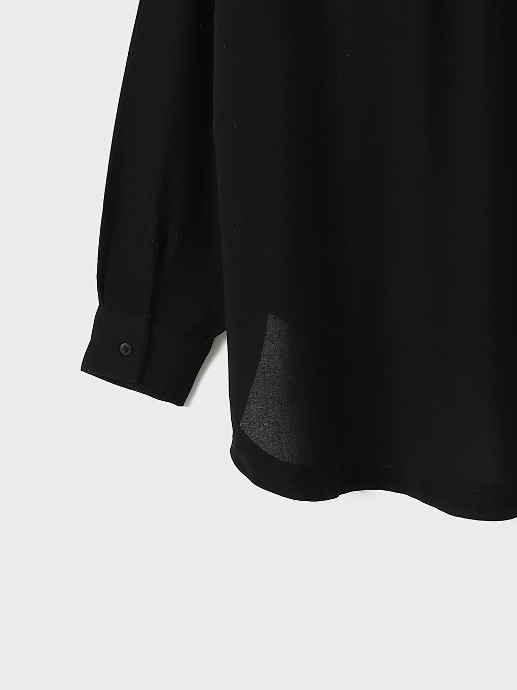 Plain Long Sleeve Oversize Women's Shirt-2