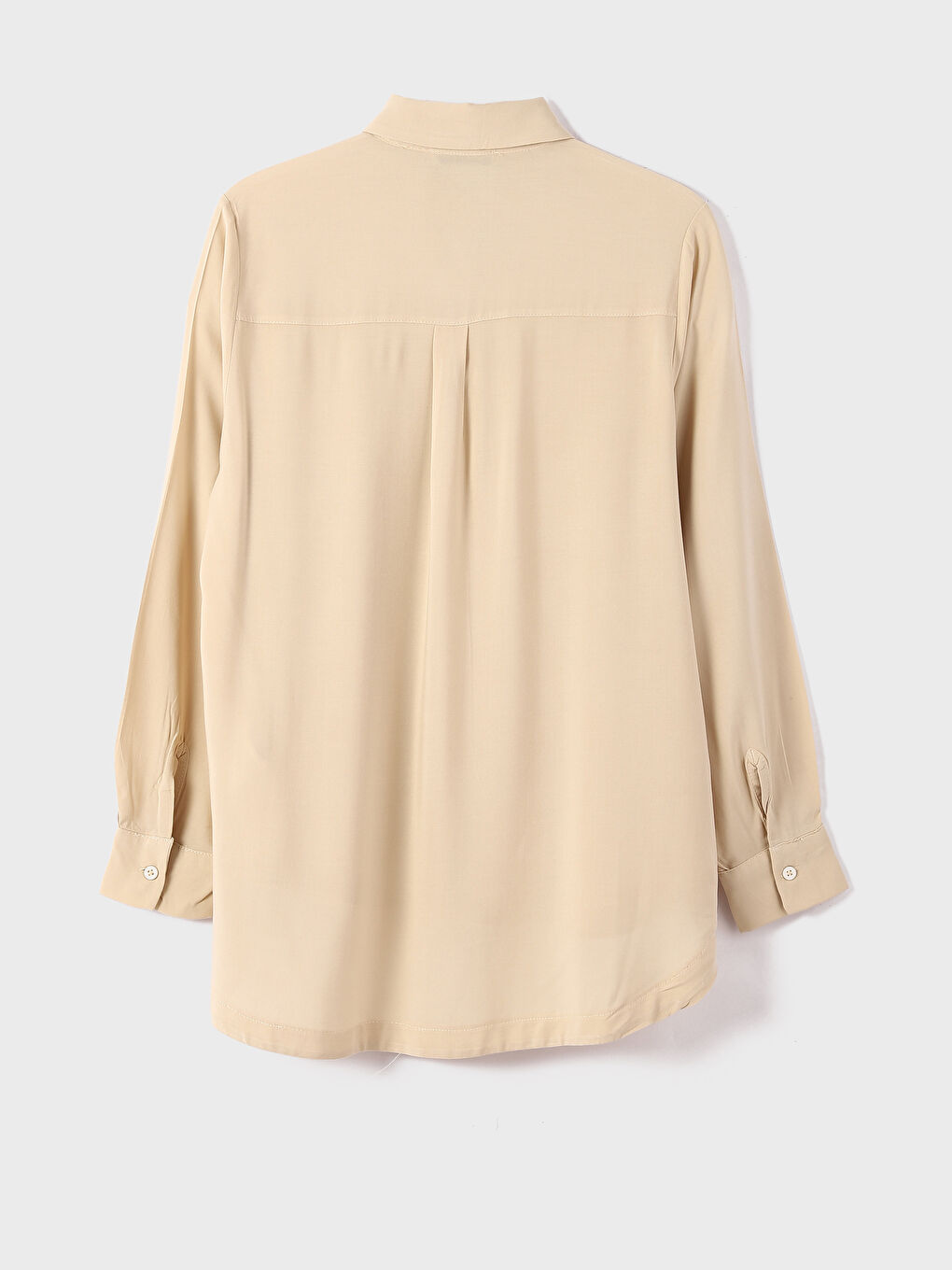 قميص سادة بأكمام طويلة واسع للسيدات-1