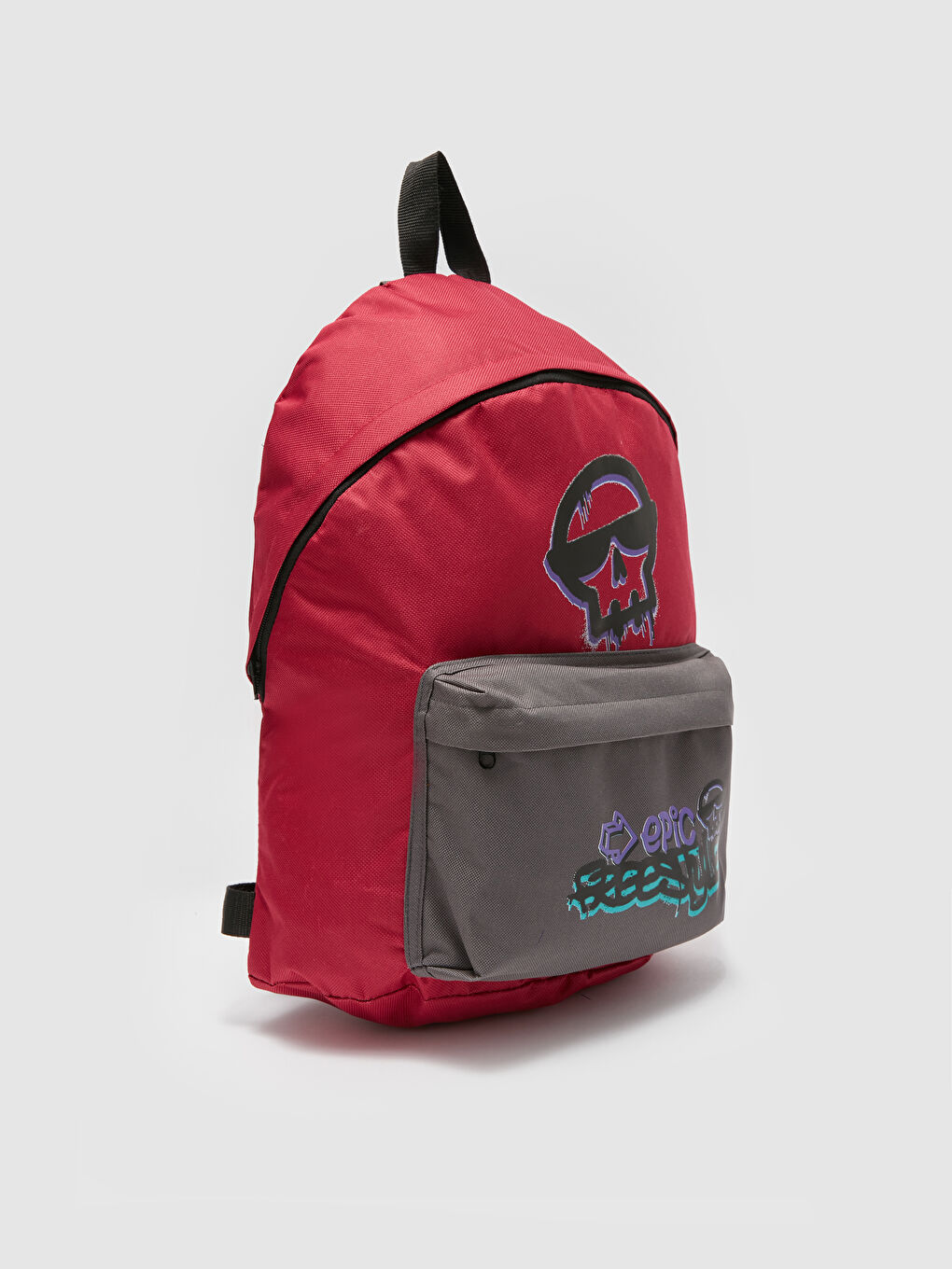 Bordo Baskılı Erkek Çocuk Sırt Çantası-1