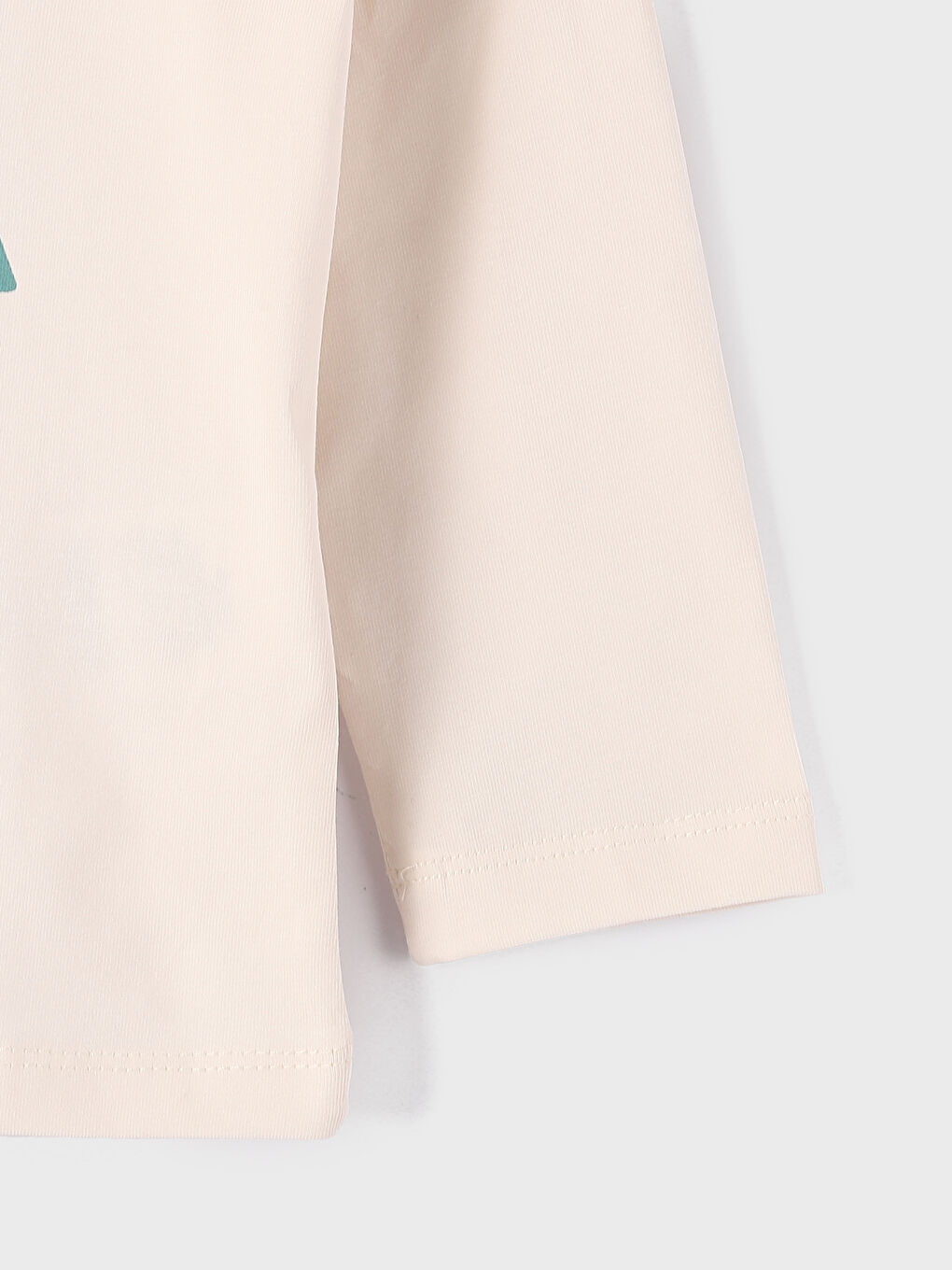 Crew Neck Printed Long Sleeve Girls' T-Shirt-1