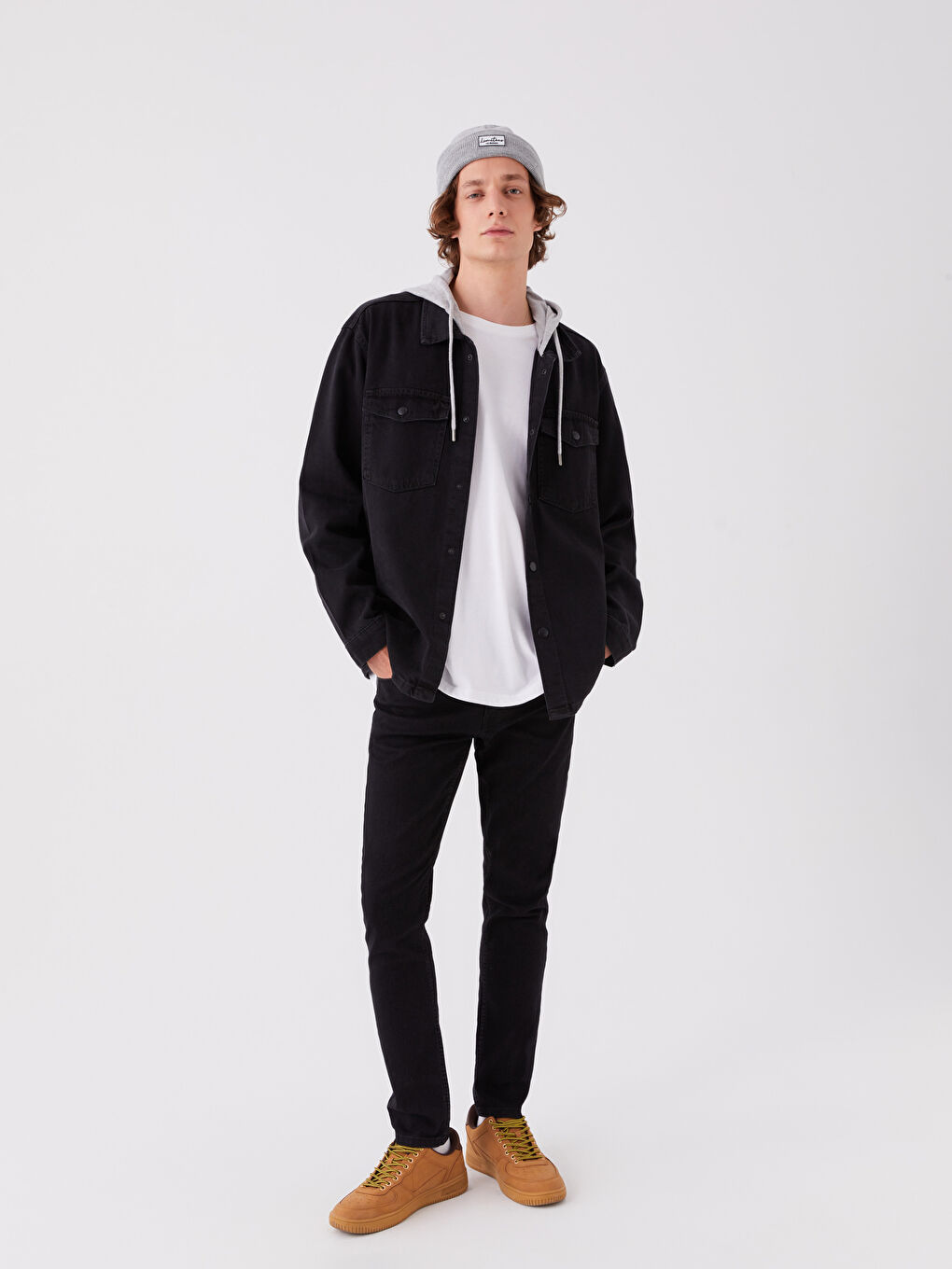 Siyah Slim Fit Erkek Jean Pantolon