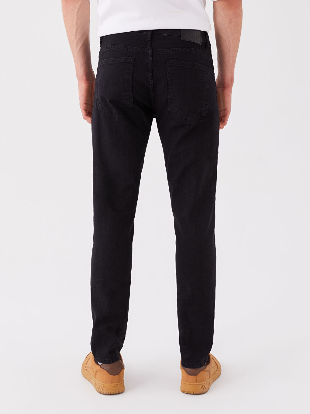 Siyah Slim Fit Erkek Jean Pantolon-3