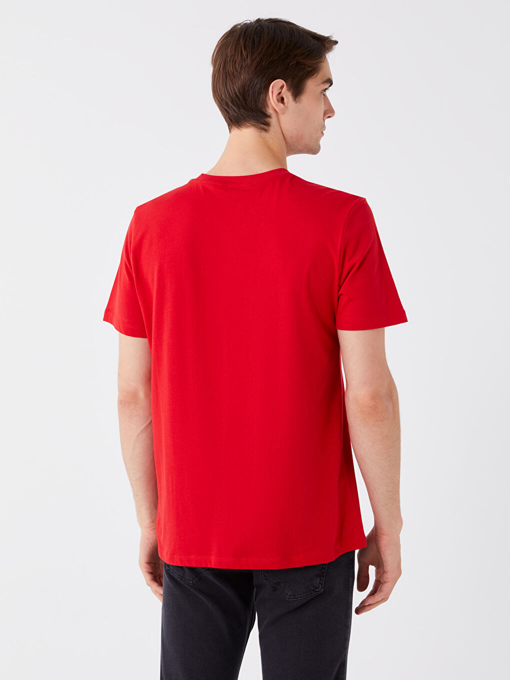 Crew Neck Short Sleeve Christmas Themed Jersey Men's T-Shirt-4