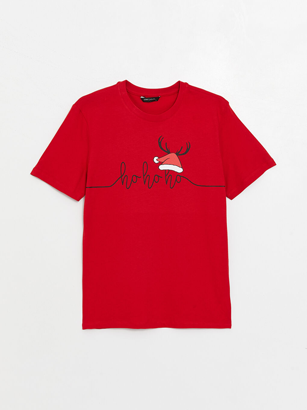 Crew Neck Short Sleeve Christmas Themed Jersey Men's T-Shirt-5