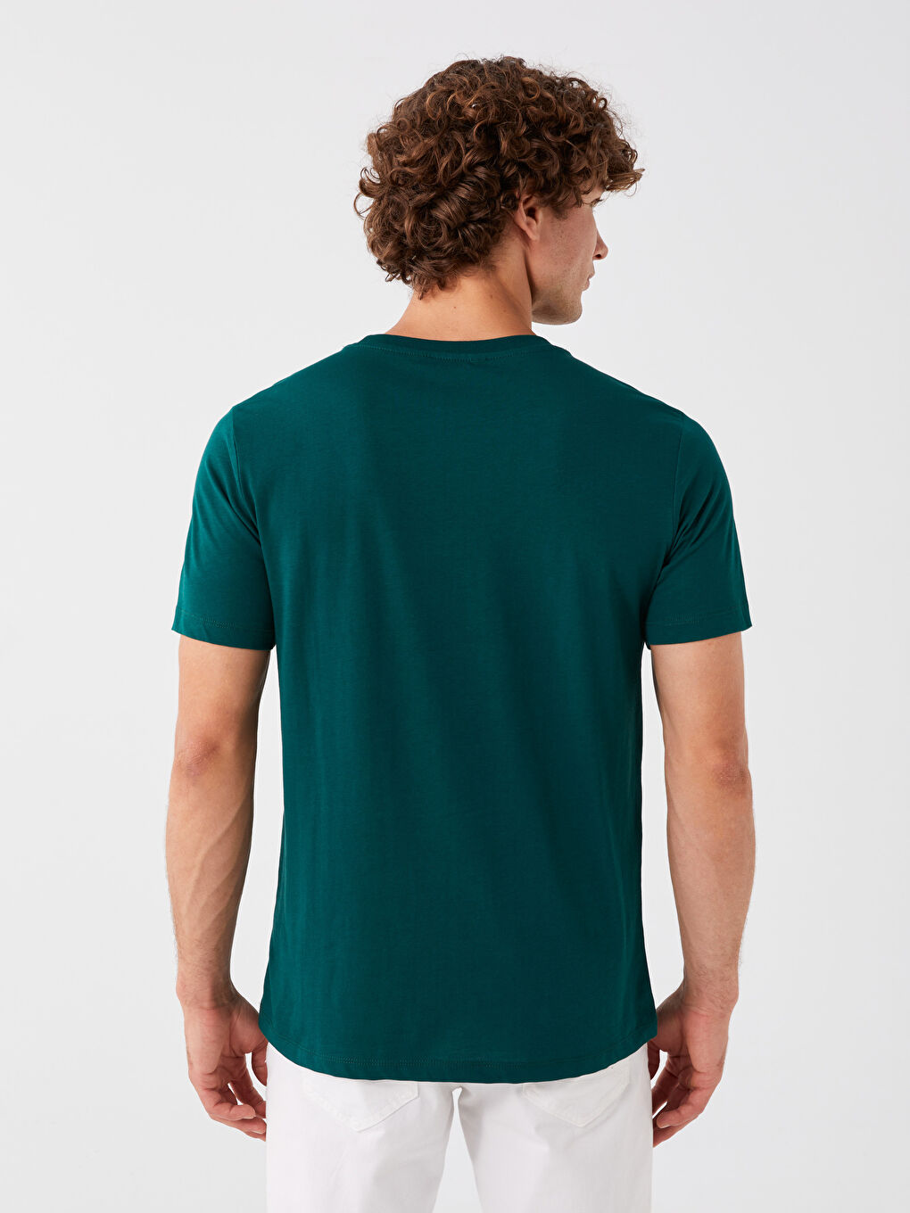 Crew Neck Short Sleeve Christmas Themed Jersey Men's T-Shirt-4