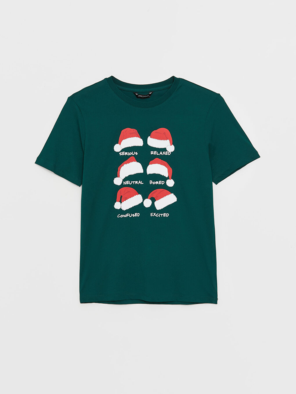 Crew Neck Short Sleeve Christmas Themed Jersey Men's T-Shirt-5