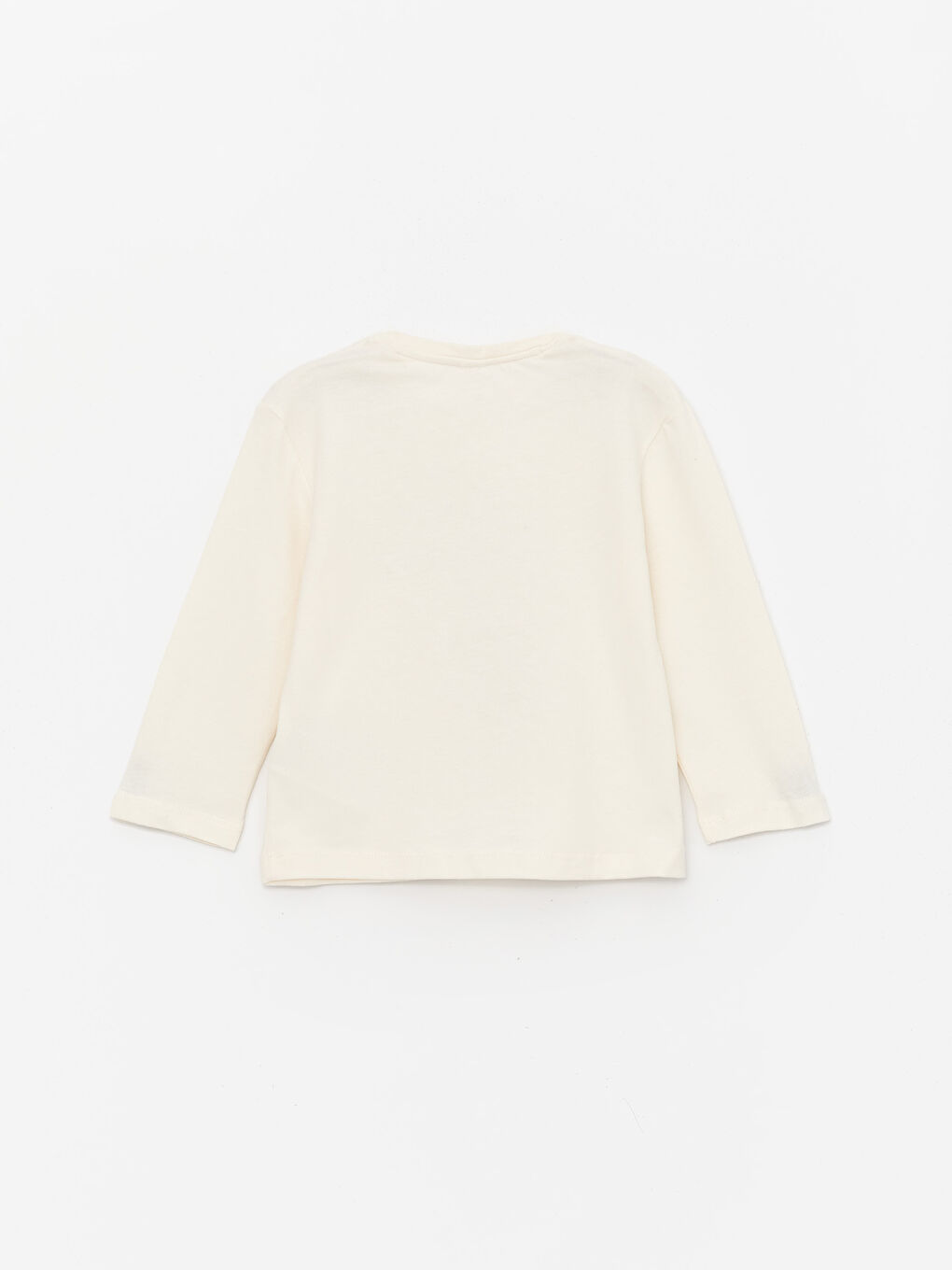 Crew Neck Long Sleeve Printed Baby Girls' T-Shirt-1