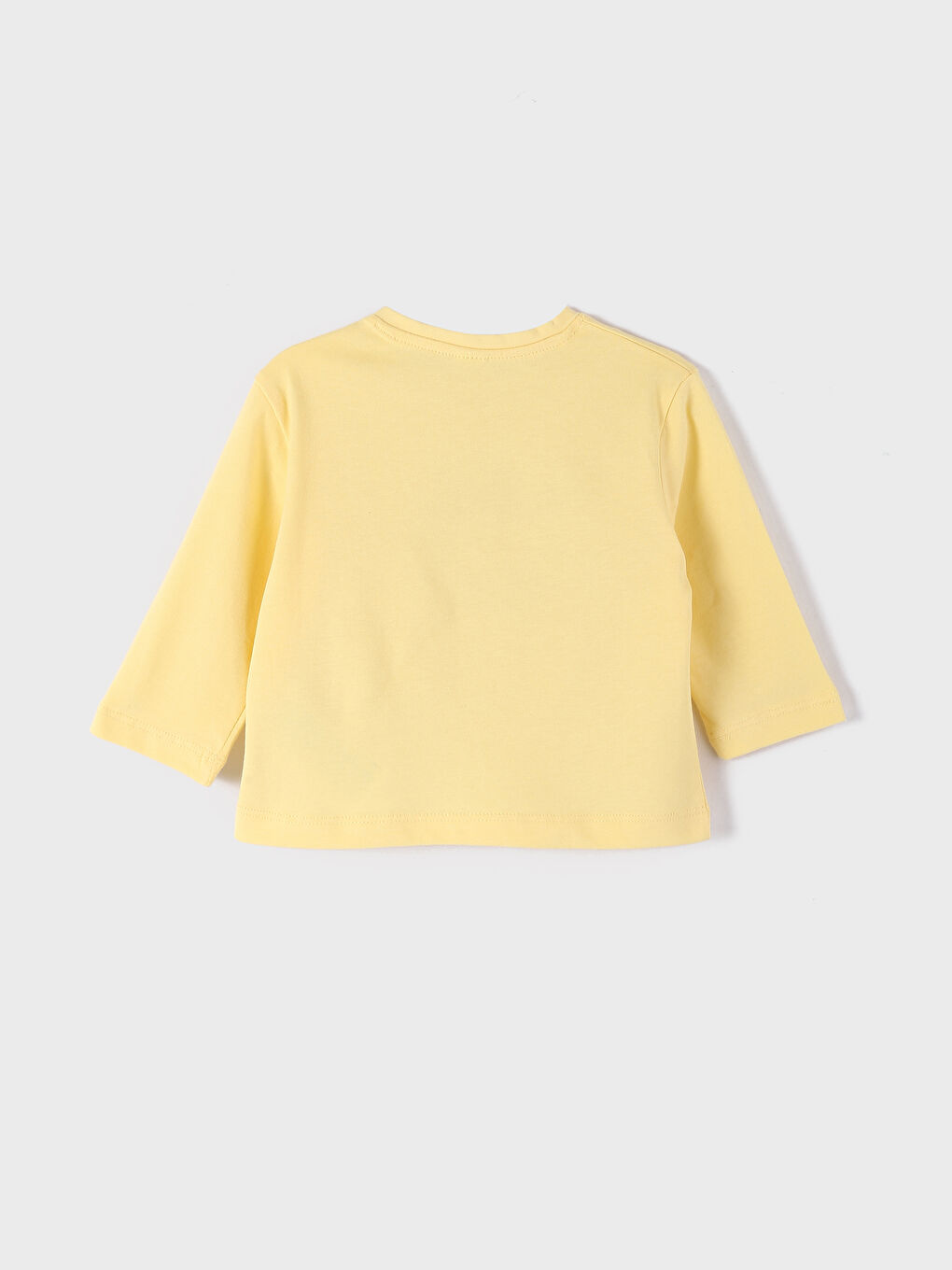 تيشيرت مطبوع كم طويل بياقة دائرية للبنات الرضع-1