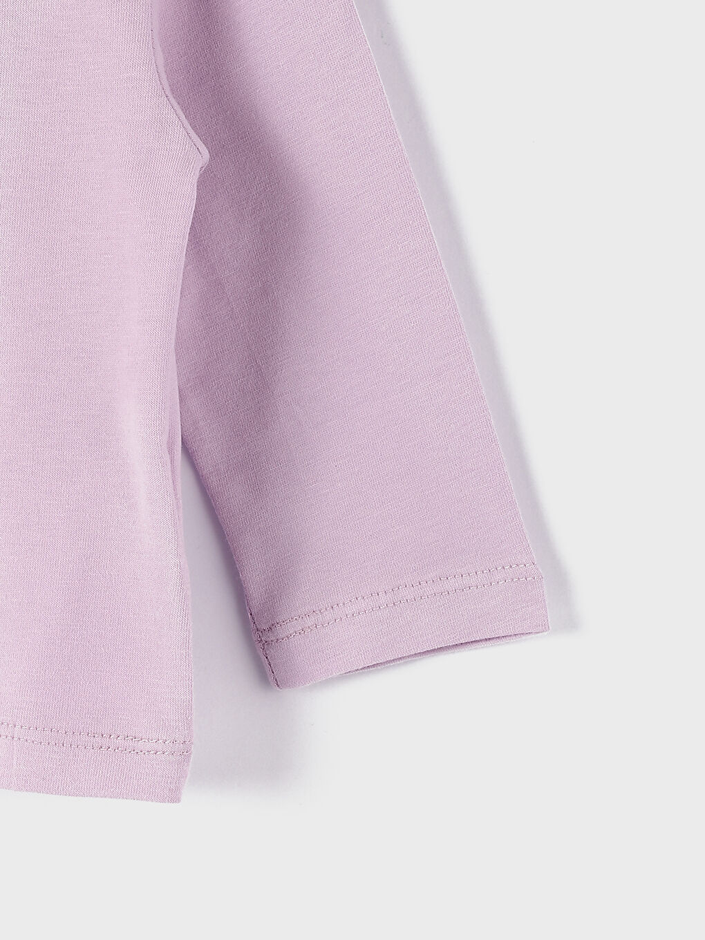 تيشيرت مطبوع كم طويل بياقة دائرية للبنات الرضع-2