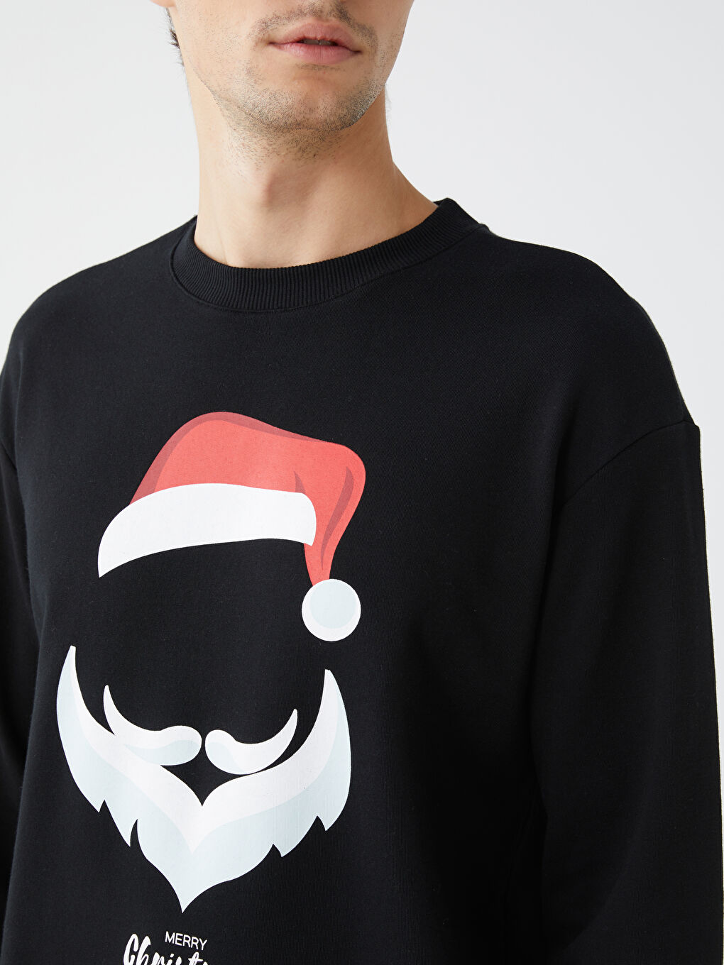 XSIDE Crew Neck Long Sleeve New Year Themed Men's Sweatshirt -W3EY53Z8-CVL