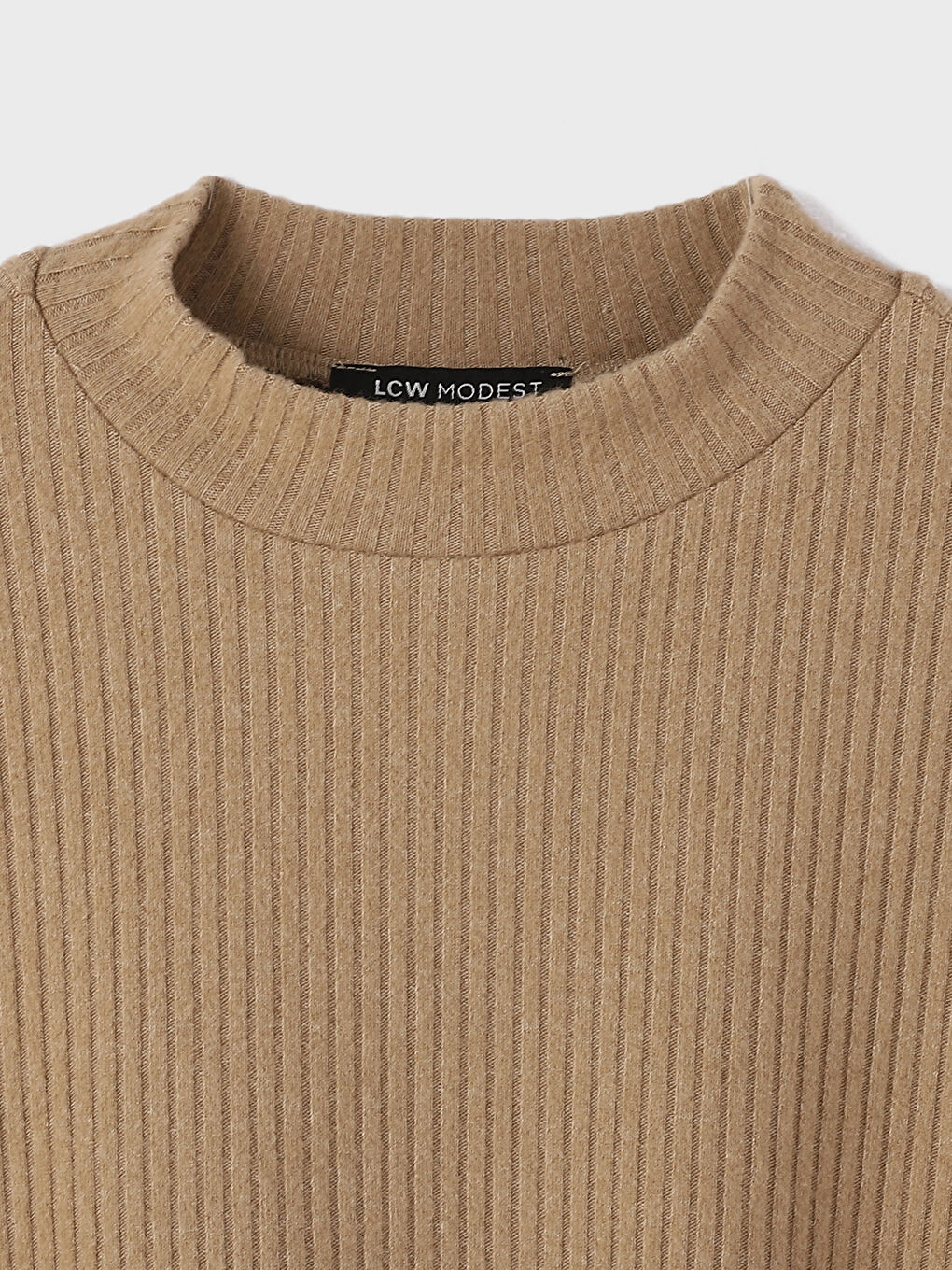 Funnel Neck Plain Long Sleeve Women's Tunic -W3EY88Z8-VH1