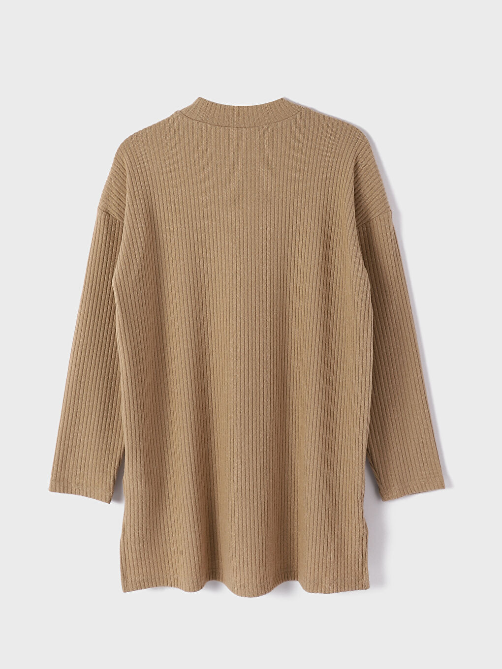 Funnel Neck Plain Long Sleeve Women's Tunic -W3EY88Z8-VH1
