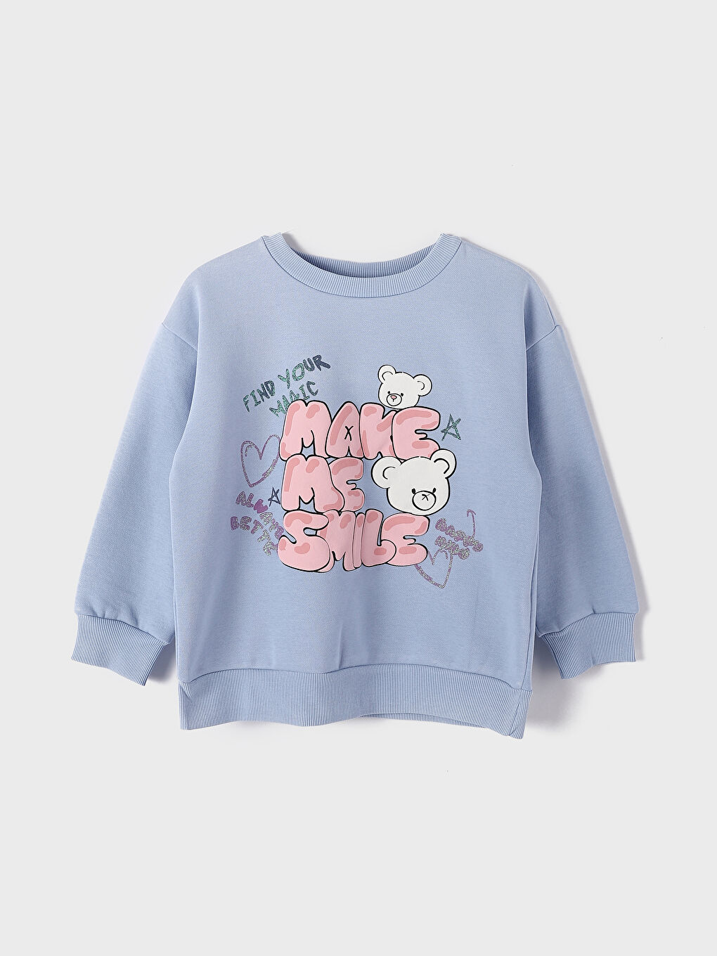 Sweat-Shirt Imprimé à Manches Longues et Col Rond pour Filles
