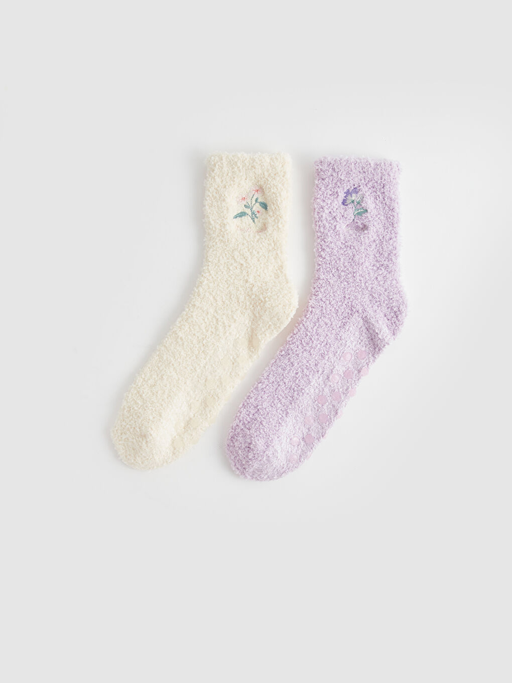 Bestickte Homewear-Socken für Damen 2er-Pack-1