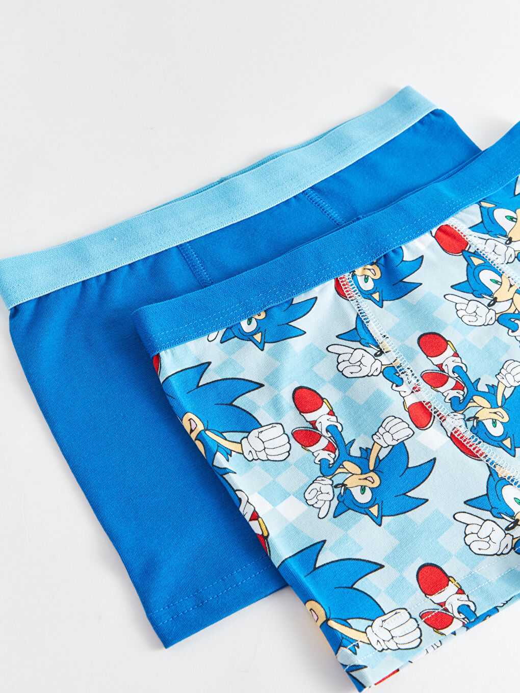 Mavi Sonic Baskılı Erkek Çocuk Boxer 2'li-2