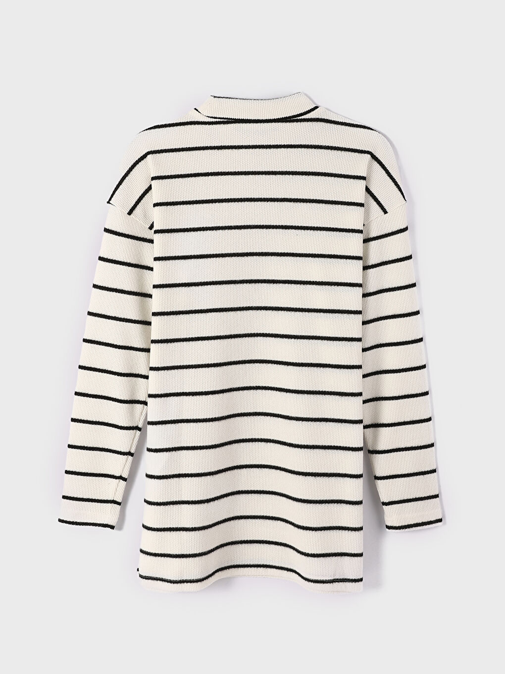 Standing Collar Striped Long Sleeve Women's Tunic -W3FA27Z8-LEG