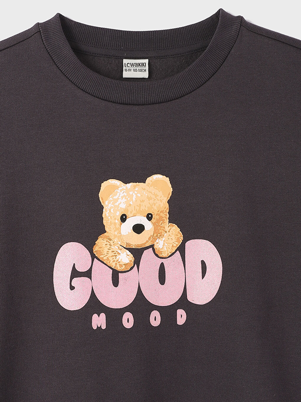 Crew Neck Long Sleeve Printed Girls' Sweatshirt-2
