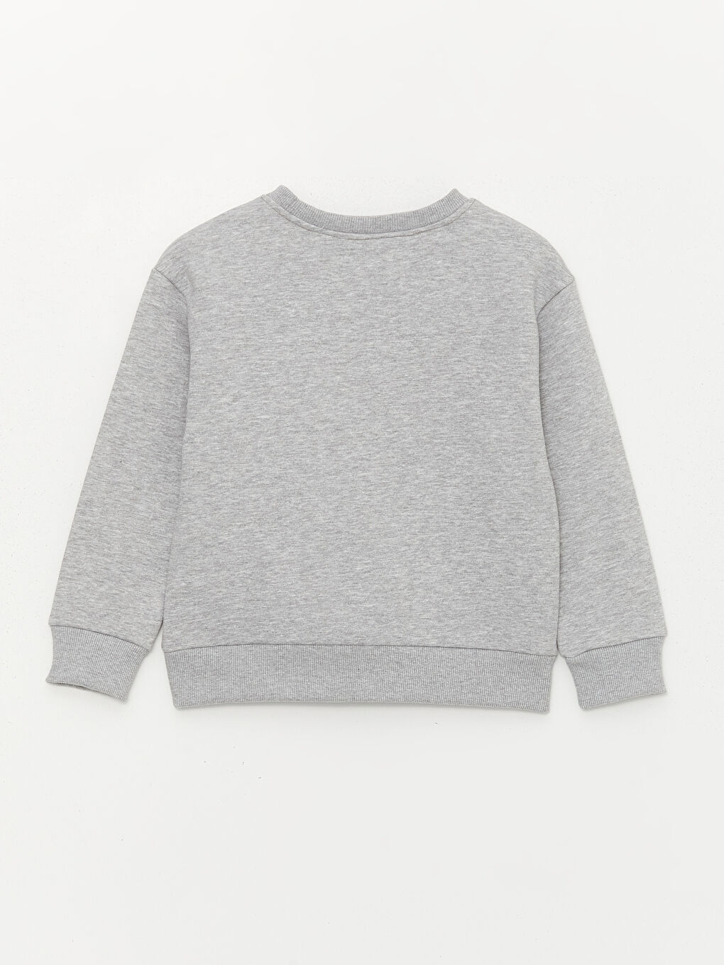 سويت شيرت كم طويل مطبوع بياقة دائرية للبنات-1