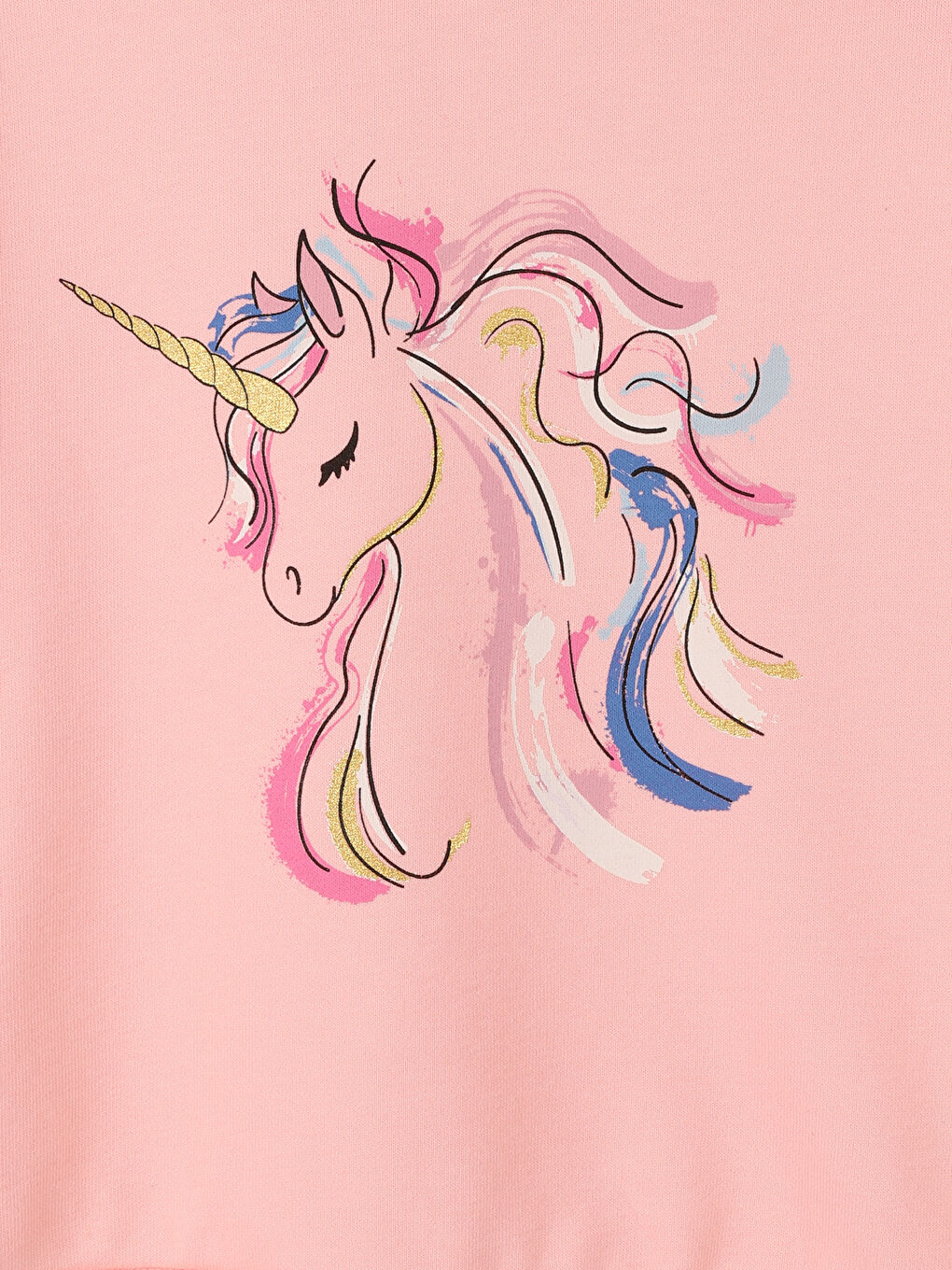 Crew Neck Printed Long Sleeve Girls' Sweatshirt-2