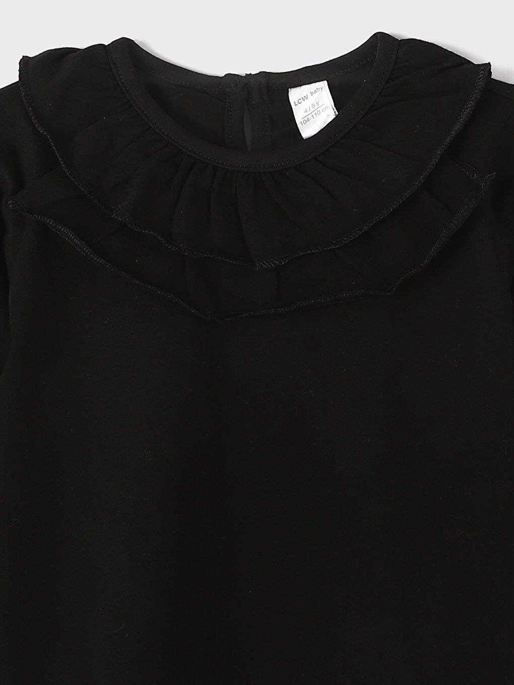 Crew Neck Long Sleeve Girls' T-Shirt-2