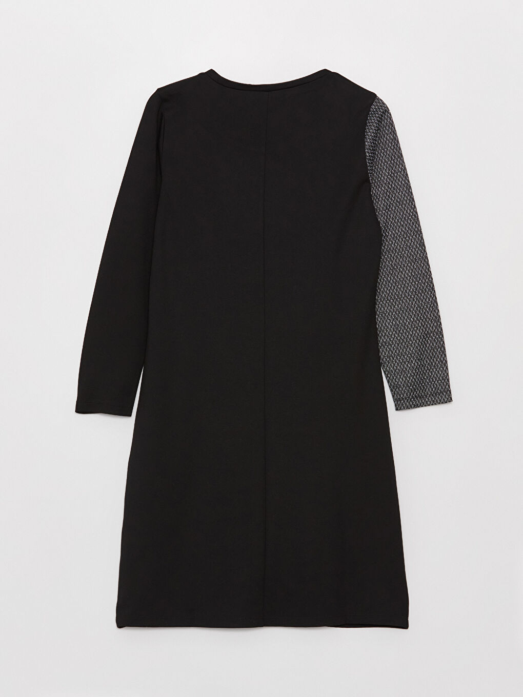 LCW Grace Crew Neck Long Sleeve Women's Dress with Color Block -W3FC59Z8-MKJ
