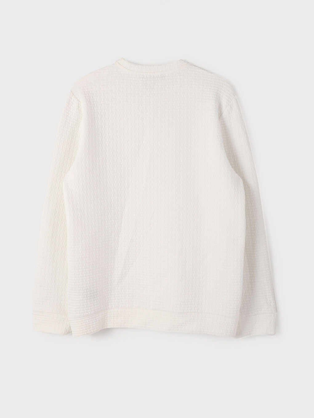 Crew Neck Long Sleeve Men's Tricot Sweater-2