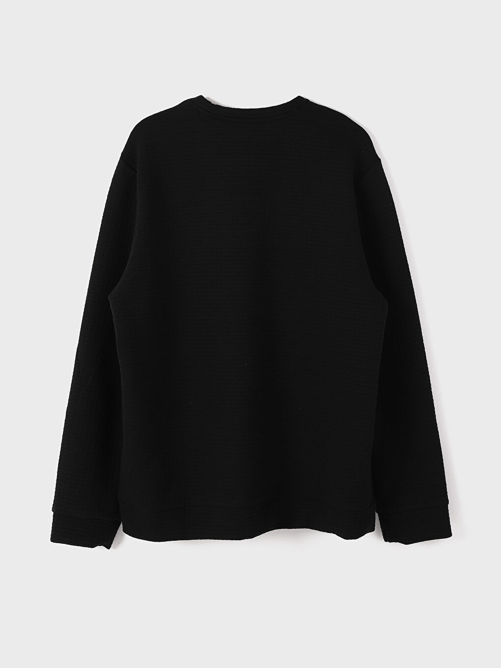 Crew Neck Long Sleeve Men's Tricot Sweater-2