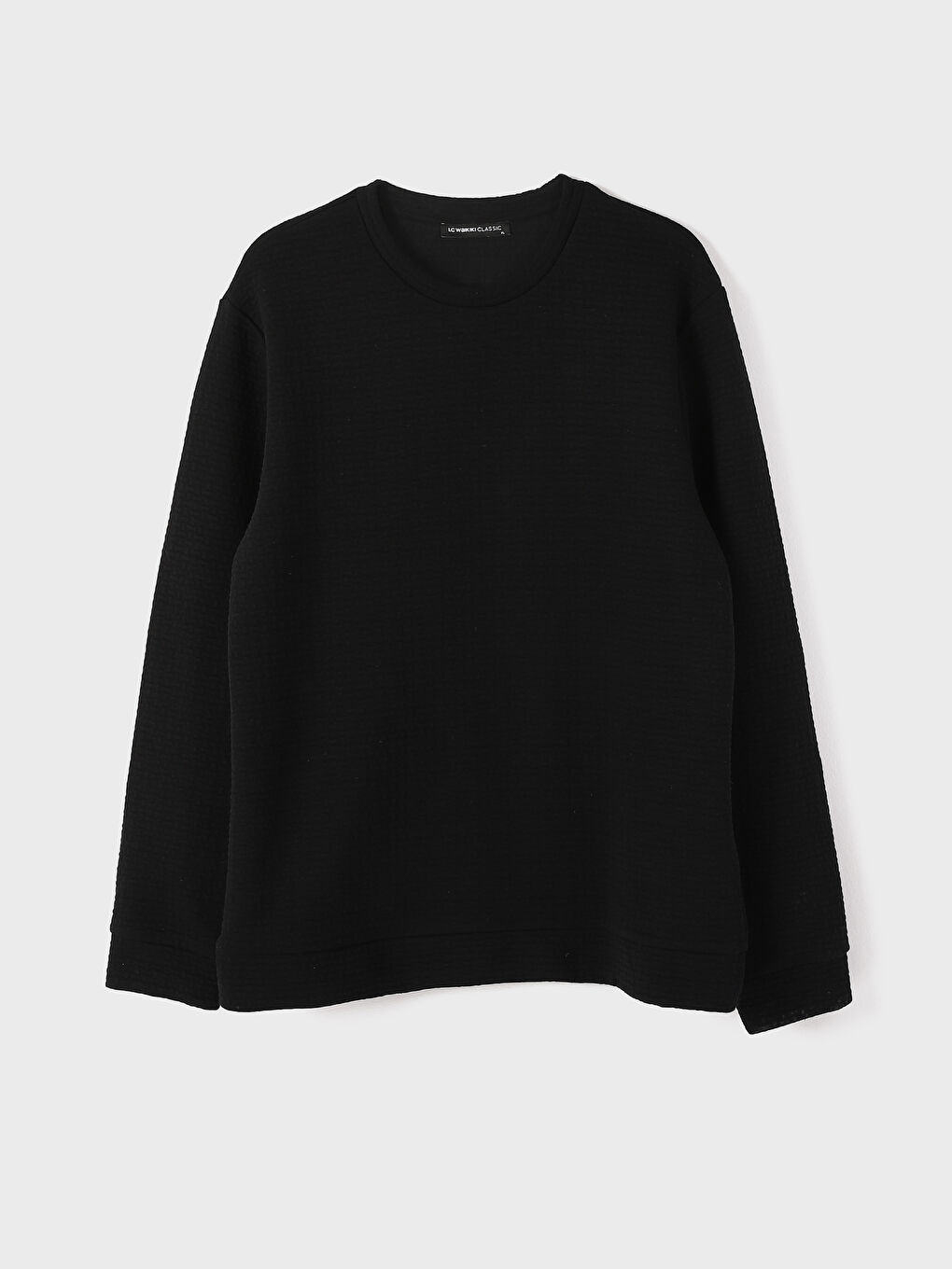 Crew Neck Long Sleeve Men's Tricot Sweater