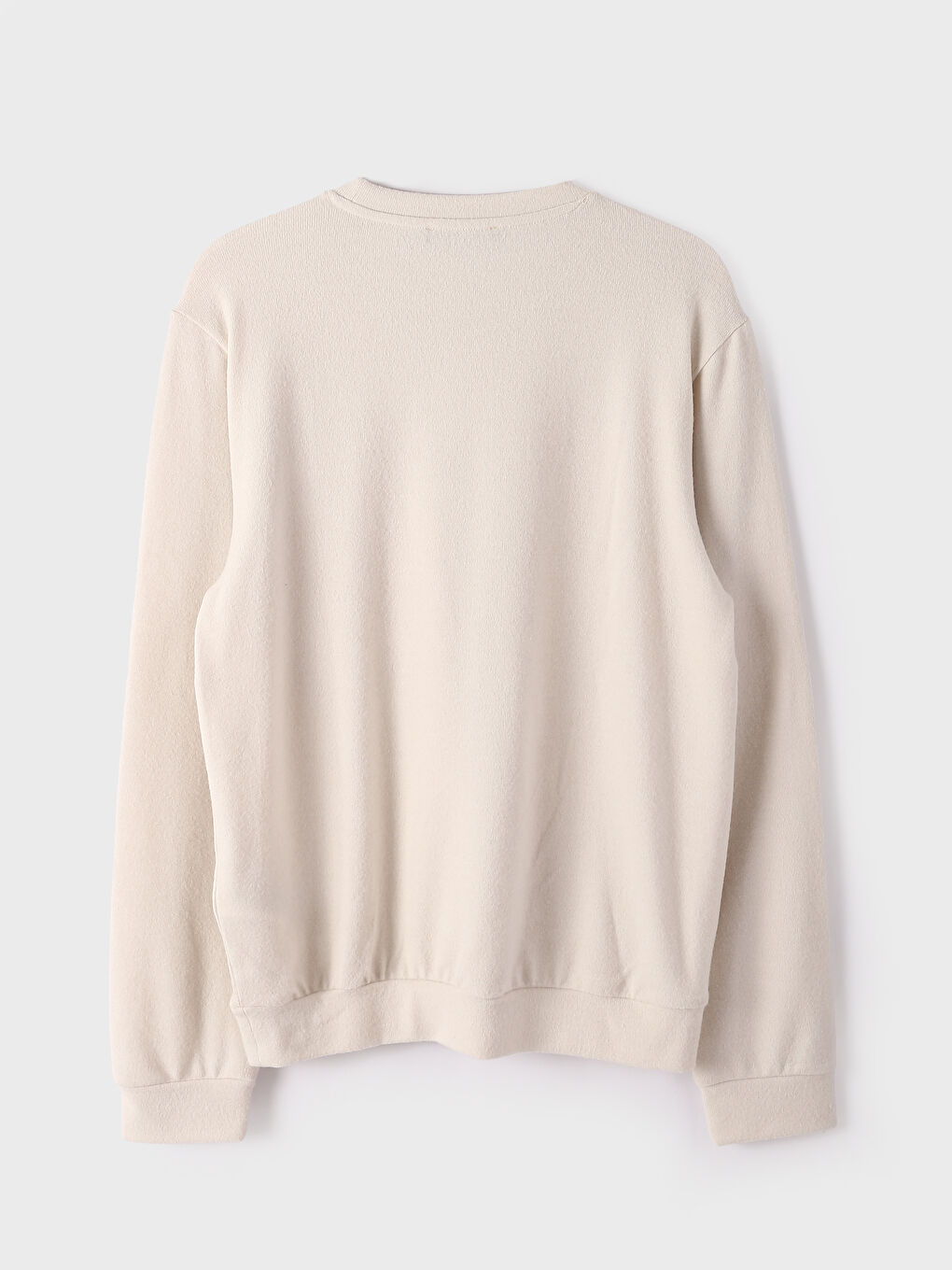 بلوفر تريكو كم طويل بياقة دائرية للرجال-3